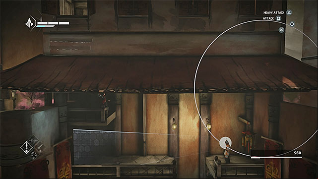 Disorientate one of enemies with noise dart - The Snake - walkthrough for sequence 7 - Walkthrough - Assassins Creed Chronicles: China - Game Guide and Walkthrough