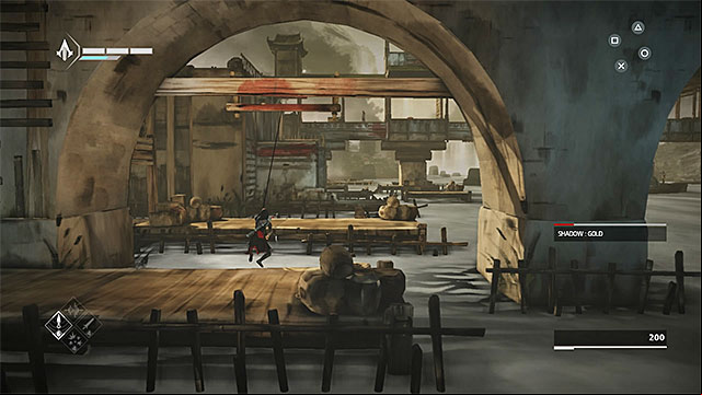 Move towards the bridge - Hunted - walkthrough for sequence 8 - Walkthrough - Assassins Creed Chronicles: China - Game Guide and Walkthrough