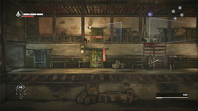 Unlock at least one hideout on the lower level - Hunted - walkthrough for sequence 8 - Walkthrough - Assassins Creed Chronicles: China - Game Guide and Walkthrough