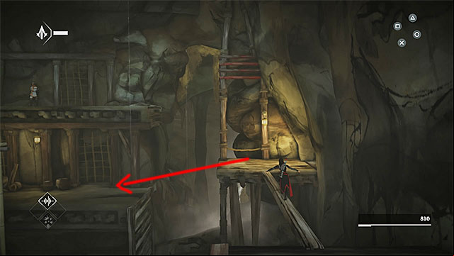 After reaching the ledge on the further plan, turn left to jump into the prison - The Escape - walkthrough for sequence 1 - Walkthrough - Assassins Creed Chronicles: China - Game Guide and Walkthrough