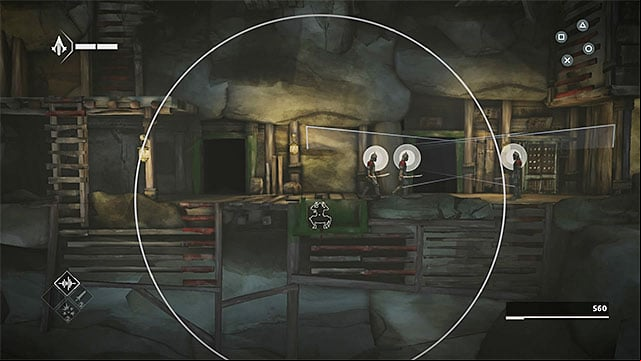 After getting the new data fragment, QUICKLY return to the right and jump to nearest hideout - The Return - walkthrough for sequence 2 - Walkthrough - Assassins Creed Chronicles: China - Game Guide and Walkthrough