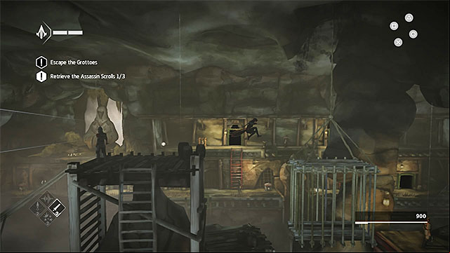 Bounce from the tower to land on the right cage - The Return - walkthrough for sequence 2 - Walkthrough - Assassins Creed Chronicles: China - Game Guide and Walkthrough