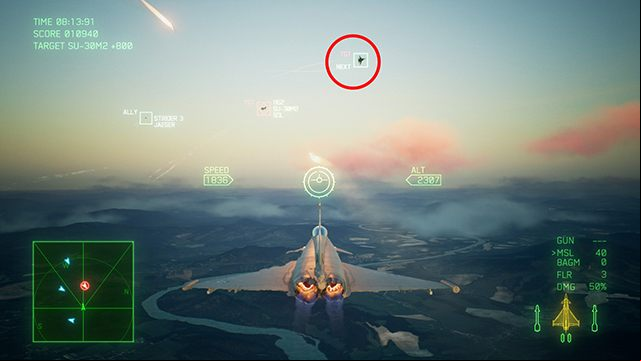 When the target escapes, switch to the one with the icon next. - Starting tips for Ace Combat 7 - For beginners - Ace Combat 7 Skies Unknown Guide