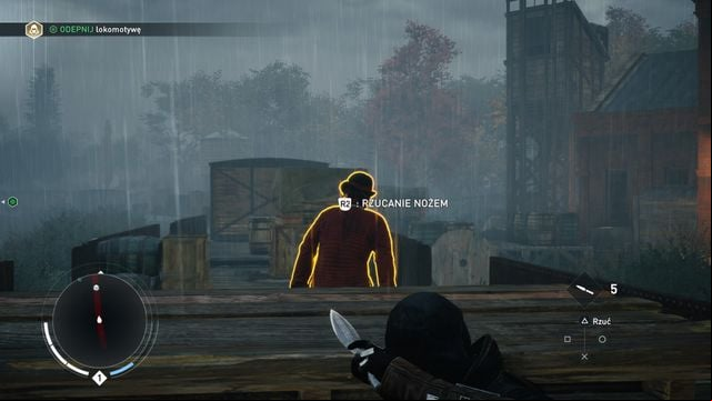 When throwing a knife, aim at head. - 01 - A Simple Plan | Syndicate Sequence 2 Walkthrough - Sequence 2 - Assassins Creed: Syndicate Game Guide & Walkthrough
