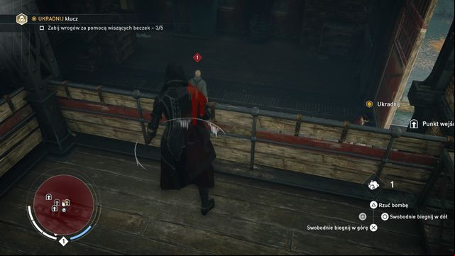 Use the eagle vision in the warehouse in order to find the gentleman with the key who is located at the very bottom - 01 - A Simple Plan | Syndicate Sequence 2 Walkthrough - Sequence 2 - Assassins Creed: Syndicate Game Guide & Walkthrough
