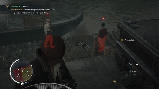 It will be most easy to use the dart near the first chest. - 04 - Cable News | Syndicate Sequence 4 Walkthrough - Sequence 4 - Assassins Creed: Syndicate Game Guide & Walkthrough