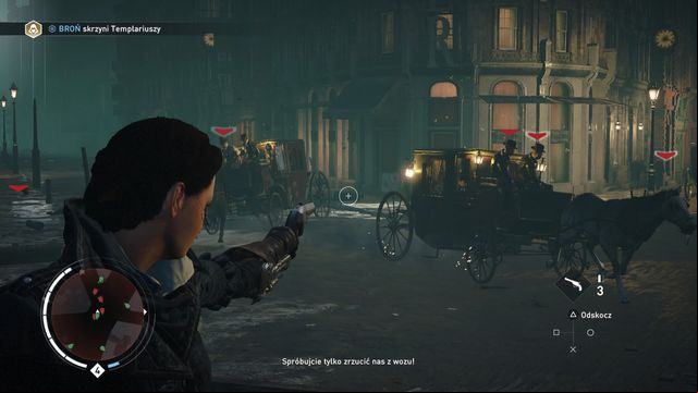 Use the aiming to eliminate enemy carriages more efficiently. - 06 - The Crate Escape | Syndicate Sequence 4 Walkthrough - Sequence 4 - Assassins Creed: Syndicate Game Guide & Walkthrough