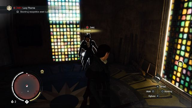 A yellow bar signalizes that Lucy will attack. - 07 - A Room with a View | Syndicate Sequence 5 Walkthrough - Sequence 5 - Assassins Creed: Syndicate Game Guide & Walkthrough