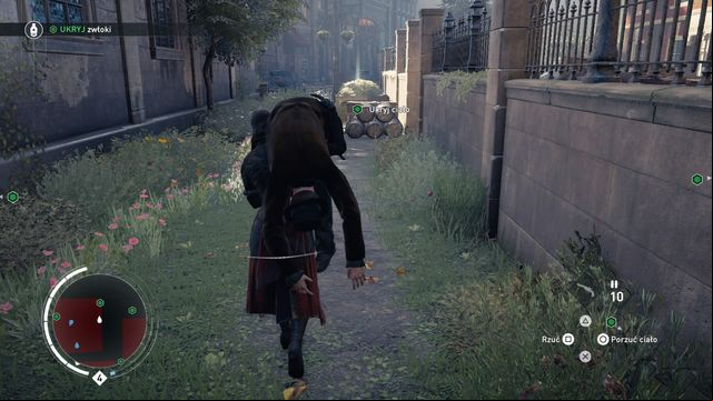You better avoid being seen when moving the corpse. - 02 - Nigel in For the Chop | Train Hideout Memories - Train Hideout Memories - Assassins Creed: Syndicate Game Guide & Walkthrough
