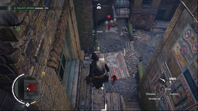 Shoot the chest with the nitroglycerin and you wont have to walk down. - 04 - Cruel Caricature | Charles Darwin Memories - Charles Darwin Memories - Assassins Creed: Syndicate Game Guide & Walkthrough