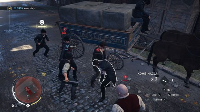 to attack in first order the enemies that are threat to your temporary ally. - 03 - Anarchist Intervention | Karl Marx Memories - Karl Marx Memories - Assassins Creed: Syndicate Game Guide & Walkthrough