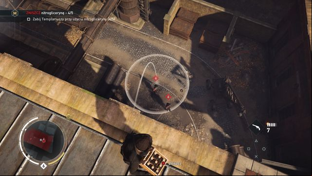 You can always throw the chest with explosives at moving enemies. - 04 - An Explosive End | Karl Marx Memories - Karl Marx Memories - Assassins Creed: Syndicate Game Guide & Walkthrough