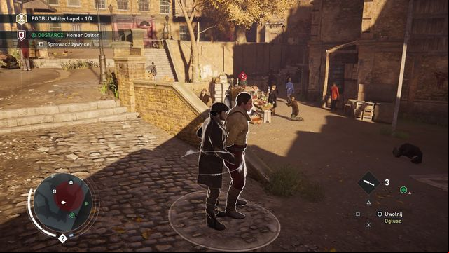 The highlighted area shows the available cover. You may safely your enemy if he or she stands outside of it. - Conquests | Gangs - Gangs - Assassins Creed: Syndicate Game Guide & Walkthrough