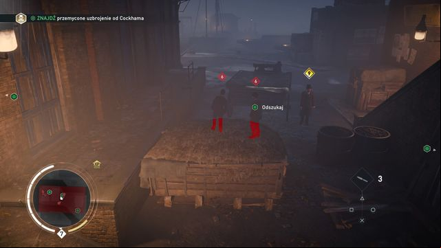 Eliminate the closest standing enemies from the haystack (you can also lure them by whistling). - 02 - A Spot of Tea | Syndicate Sequence 6 Walkthrough - Sequence 6 - Assassins Creed: Syndicate Game Guide & Walkthrough