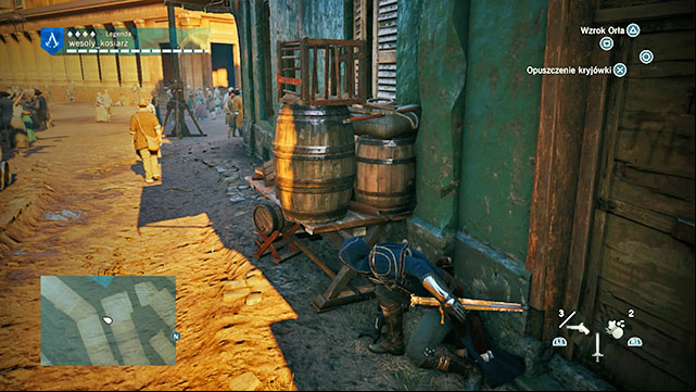 Arno can hide behind walls and some objects - Movement | Exploring the city in AC Unity - Exploring the city - Assassins Creed: Unity Game Guide & Walkthrough