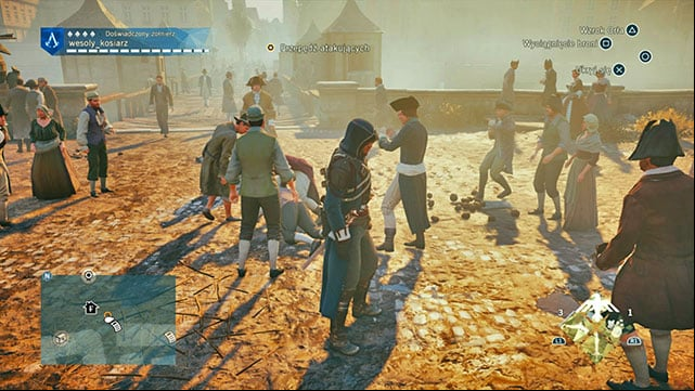 While you explore Parisian streets, sometimes youll get a random task - Crowd activities | Extra activities in AC Unity - Extra activities - Assassins Creed: Unity Game Guide & Walkthrough