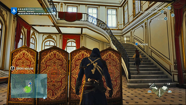 Pracownia znajduje sie na pietrze. - 01 - A Cautious Alliance | Sequence 7 of AC Unity - Sequence 7 - Assassins Creed: Unity Game Guide & Walkthrough