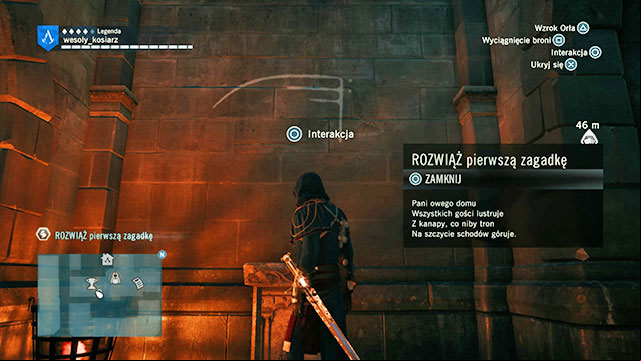 The answer to the second puzzle is on the first floor of the Cafe Theatre - Side missions | Ile Saint-Louis map in AC Unity - Ile Saint-Louis - Assassins Creed: Unity Game Guide & Walkthrough