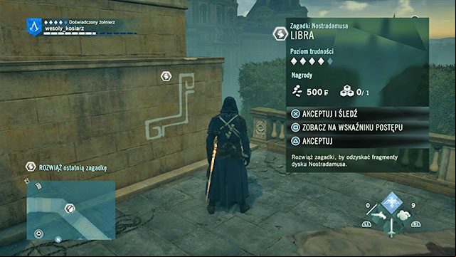 The symbol is on the roof of the building, close to the Revolution Square, on the wall - Side quests | Tuileries map in AC Unity - Tuileries - Assassins Creed: Unity Game Guide & Walkthrough
