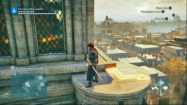 The first solution is on the roof of the local church, atop the tower worked into the main tower - Side quests | Faubourg Saint-Germain map in AC Unity - Faubourg Saint-Germain - Assassins Creed: Unity Game Guide & Walkthrough