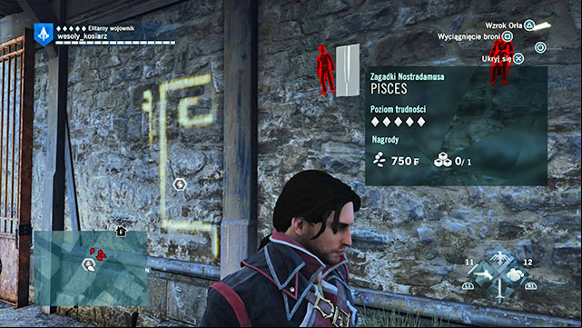 The symbol is in the backstreet between two buildings - Side quests | Saint-Jacques map in AC Unity - Saint-Jacques - Assassins Creed: Unity Game Guide & Walkthrough