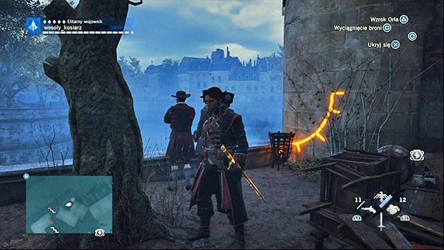 The third solution is on one of the houses, near the boundary of the district, on the tower right next to it, right above the ground - Side quests | Saint-Marcel map in AC Unity - Saint-Marcel - Assassins Creed: Unity Game Guide & Walkthrough
