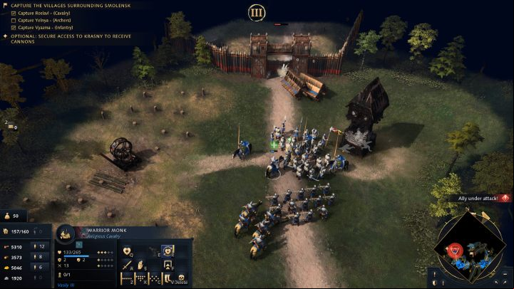 When you reach the Lithuanian camp, you will receive a notification about the new mission objective - Age of Empires 4: Moscow versus Lithuania (The Rise of Moscow) - walkthrough - The Rise of Moscow - Age of Empires 4 Guide