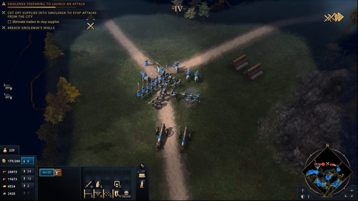 Send the troops waiting by Krasny to the Traders heading from the northwest - Age of Empires 4: Moscow versus Lithuania (The Rise of Moscow) - walkthrough - The Rise of Moscow - Age of Empires 4 Guide