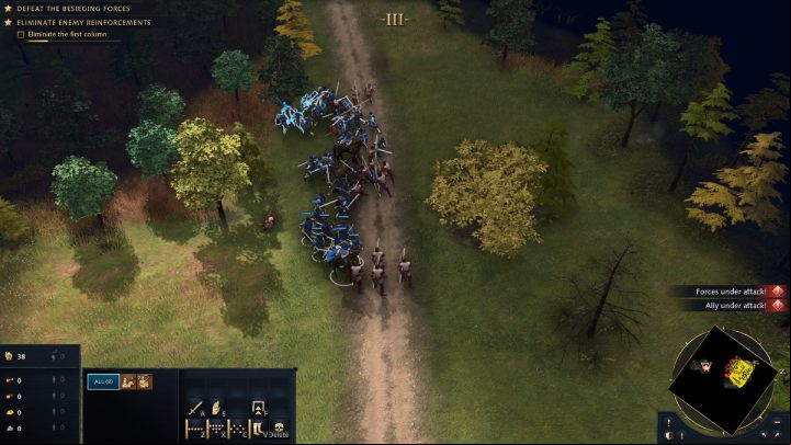 Wait for the enemy army and attack them from hiding - Age of Empires 4: First Battle of Lincoln (The Normans) - walkthrough - The Normans - Age of Empires 4 Guide