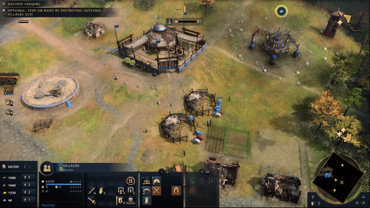 First, set up the Town Center and put Pastures next to it - Age of Empires 4: The Great Wall (The Mongol Empire) - walkthrough - The Mongol Empire - Age of Empires 4 Guide