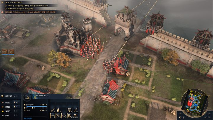 Destroy the gate to Xiangyang and all the towers by the walls - Age of Empires 4: The Fall of Xiangyang (The Mongol Empire) - walkthrough - The Mongol Empire - Age of Empires 4 Guide