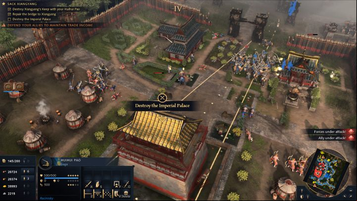 After destroying the fortifications, eliminate the rest of the Chinese army and demolish the Imperial Palace - Age of Empires 4: The Fall of Xiangyang (The Mongol Empire) - walkthrough - The Mongol Empire - Age of Empires 4 Guide