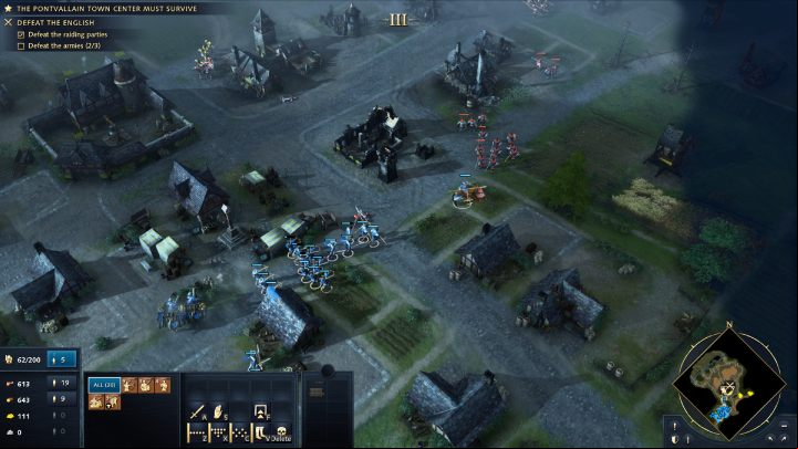 The largest enemy unit will attack from the north - Age of Empires 4: The Battle of Pontvallain (The Hundred Years War) - walkthrough - The Hundred Years War - Age of Empires 4 Guide