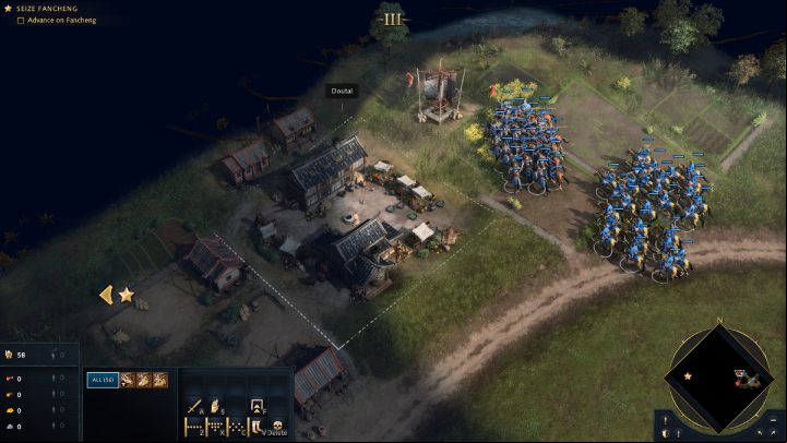 Before you continue, take the narrow path north and burn down all the enemy buildings at Doutai Market - Age of Empires 4: The Song Fortress (The Mongol Empire) - walkthrough - The Mongol Empire - Age of Empires 4 Guide