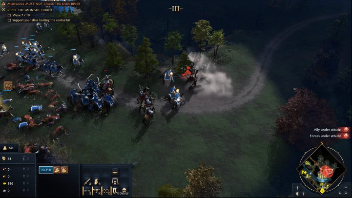 The 7th wave consists of a large cavalry squad and several catapults - Age of Empires 4: The Battle of Kulikovo (The Rise of Moscow) - walkthrough - The Rise of Moscow - Age of Empires 4 Guide