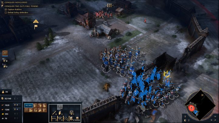 Attack the city gate and eliminate all enemy squads one by one - Age of Empires 4: Fall of the Novgorod Republic (The Rise of Moscow) - walkthrough - The Rise of Moscow - Age of Empires 4 Guide
