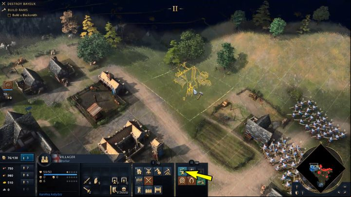 Next, head west of the city walls to take over Forest Village - Age of Empires 4: The Fall of Bayeux (The Normans) - walkthrough - The Normans - Age of Empires 4 Guide