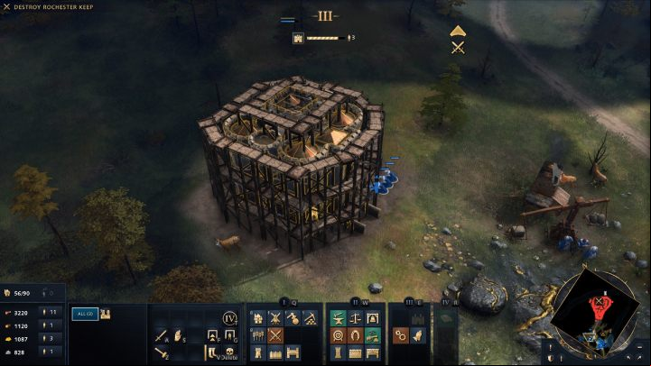 Your workers should quickly collect a large amount of resources - Age of Empires 4: The Siege of Rochester (The Normans) - walkthrough - The Normans - Age of Empires 4 Guide
