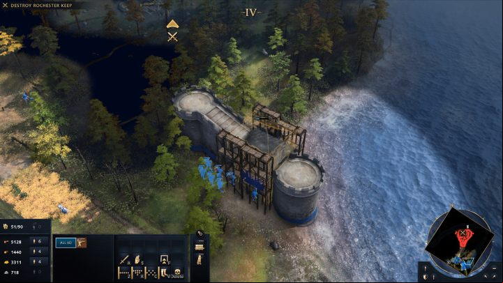 To repel the enemy's constant assaults build some walls or send out squads of soldiers to patrol nearby roads and forest paths - Age of Empires 4: The Siege of Rochester (The Normans) - walkthrough - The Normans - Age of Empires 4 Guide