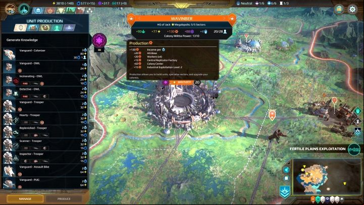 Production determines how long a unit or building will be produced. - Resources and their acquisition in Age of Wonders Planetfall - Gameplay mechanics - Age of Wonders Planetfall Guide