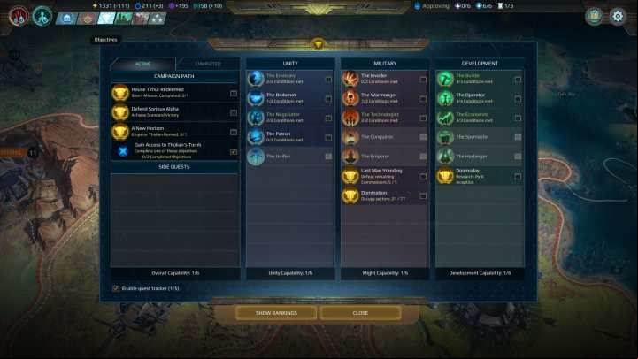 The missions where all missions are divided into separate groups. - Missions in Age of Wonders Planetfall - Gameplay mechanics - Age of Wonders Planetfall Guide