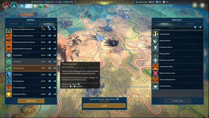 There are several types of operations available in the game - here you can check out the doctrines. - Operations in Age of Wonders Planetfall - Gameplay mechanics - Age of Wonders Planetfall Guide