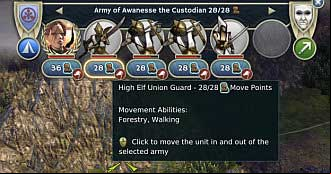 You need that the amount of movement points depends on the unit type - Map Exploration - World Map - Age of Wonders III - Game Guide and Walkthrough