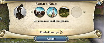 It is possible to create roads, thanks to the Builder option, and they become available after you have erected the Builder's Hall in the city, and recruited builders - Map Exploration - World Map - Age of Wonders III - Game Guide and Walkthrough