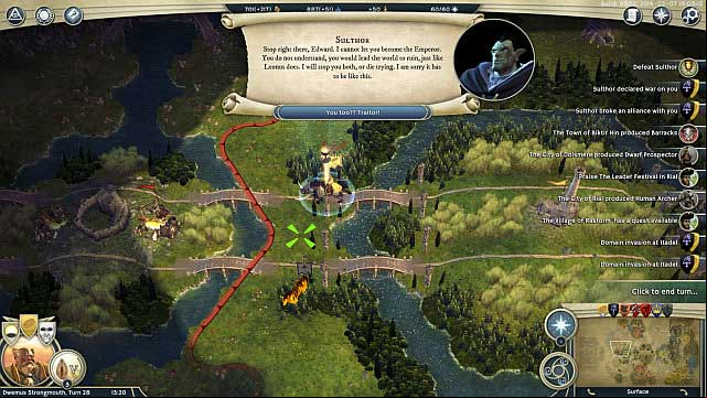 The place, after the capturing of which Sulthor betrays Edward. - Slaying a False God - walkthrough - Commonwealth Campaign - Age of Wonders III - Game Guide and Walkthrough