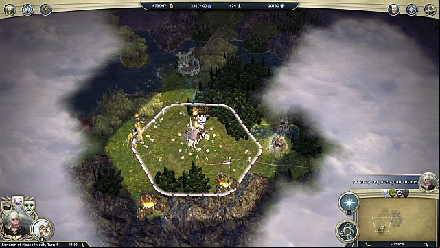 After you defeat the brigands, the Eldaste village will be very grateful to you. - Council of Origins - walkthrough - The Elven Court Campaign - Age of Wonders III - Game Guide and Walkthrough