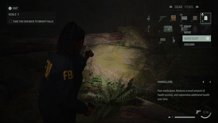 To assign a Quick Slot, open the inventory screen - Alan Wake 2: How to assign items to Quick Slots? - Campaign - Alan Wake 2 Guide