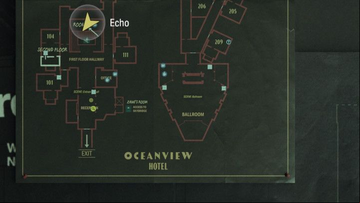 After reaching room 666, a place with a dark past, this Echo will be waiting for you further the room - Alan Wake 2: All Echoes - Alan - Initiation - Alan Wake - Alan Wake 2 Guide