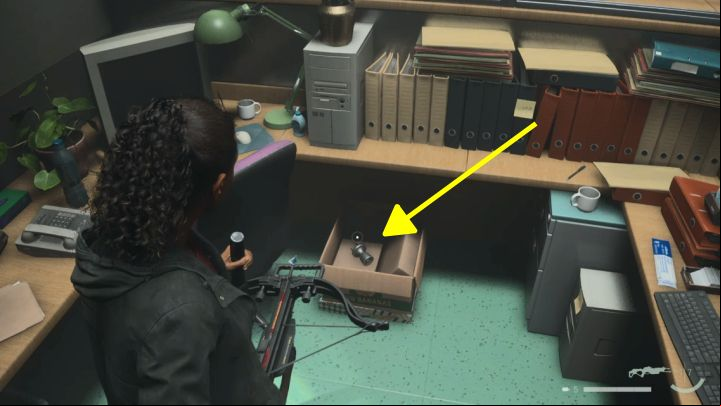 4 - Alan Wake 2: The door knob of workshop with hunting rifle puzzle - Unique items - Alan Wake 2 Guide