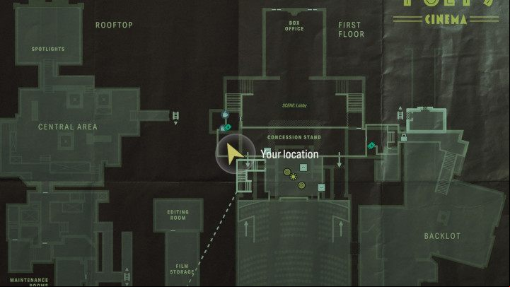 Once you arrive at the Poet's Cinema, head to the balcony above the concession stand - Alan Wake 2: All Words of Power - Alan - Initiation - Alan Wake - Alan Wake 2 Guide
